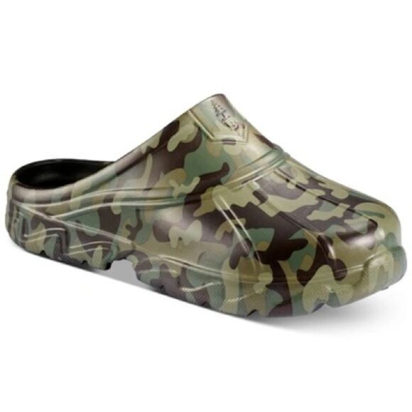 GH Bass Womens Field Clog Flats Camo Blevel Green Brown 11M New - Picture 1 of 9